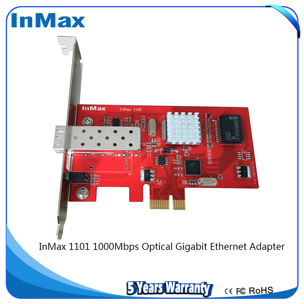 InMax 1101 PCI-E 1000Mbps Optical Gigabit Ethernet Adapter